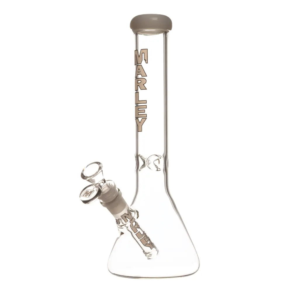 11" 5mm Marley Clear Beaker Bong in Rasta - Marley