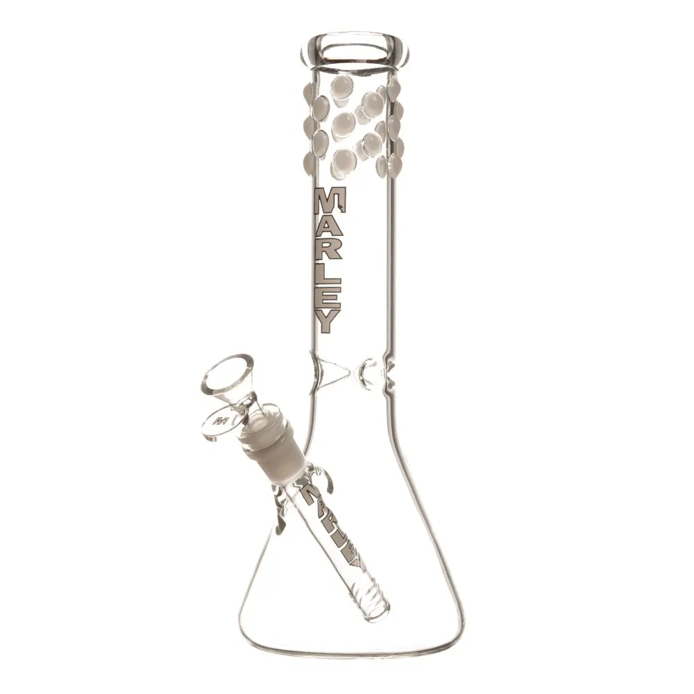 12" 5mm Marley Bubble Beads Beaker Bong in Rasta - Marley