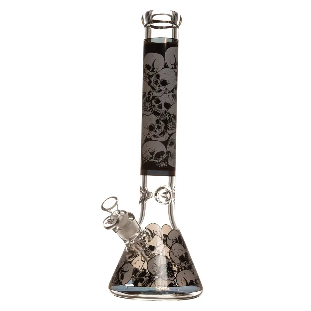 16" 7mm Marley Wrapped Skull Beaker in Red - Marley