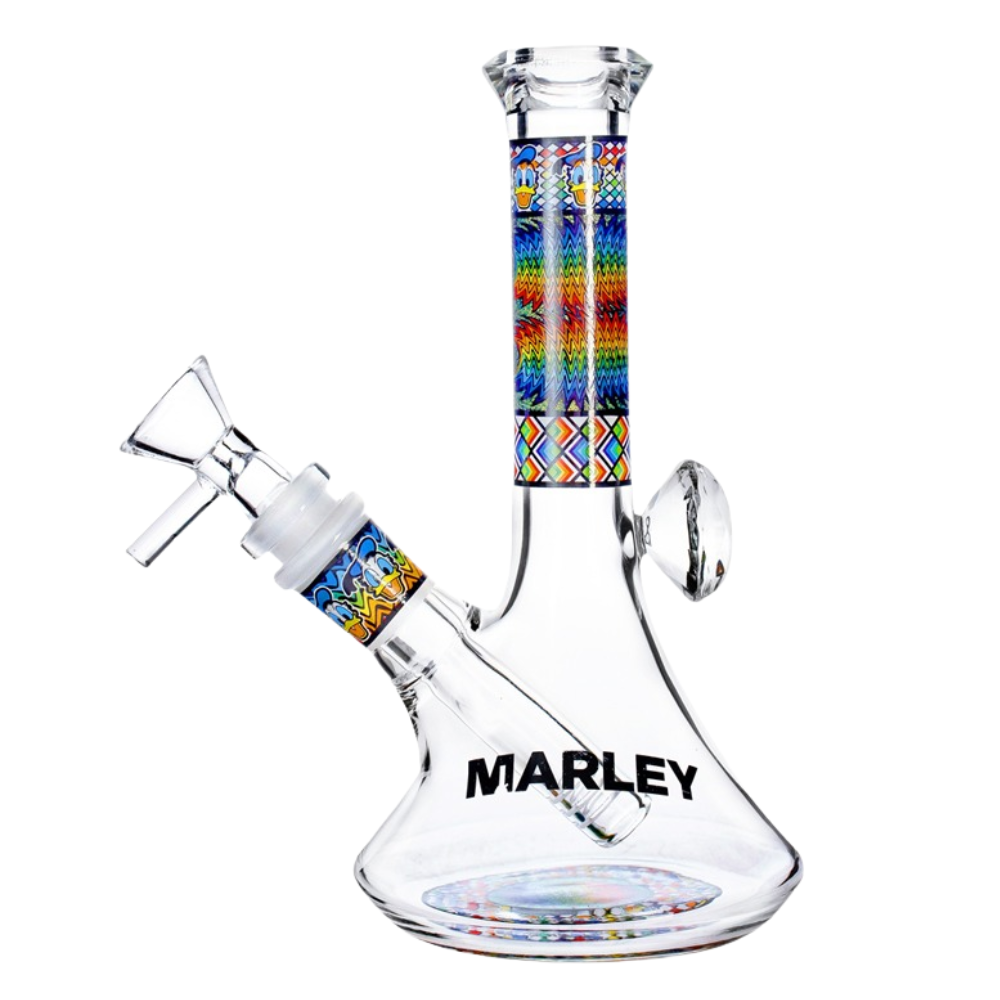 7" Marley Psychedelic Pattern Beaker Bong Set - Marley