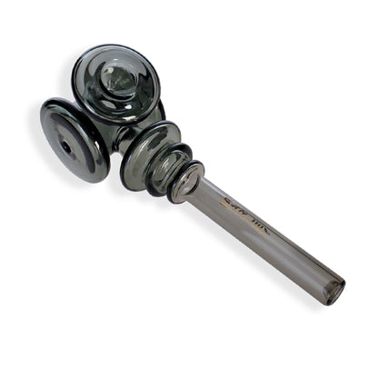 6.5" Marley Double Disc Glass Pipe in Black - Marley