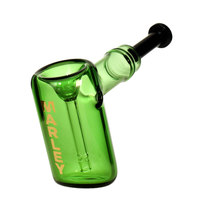 5.5" Marley Mini Barrel Glass Bubbler in Green - Marley