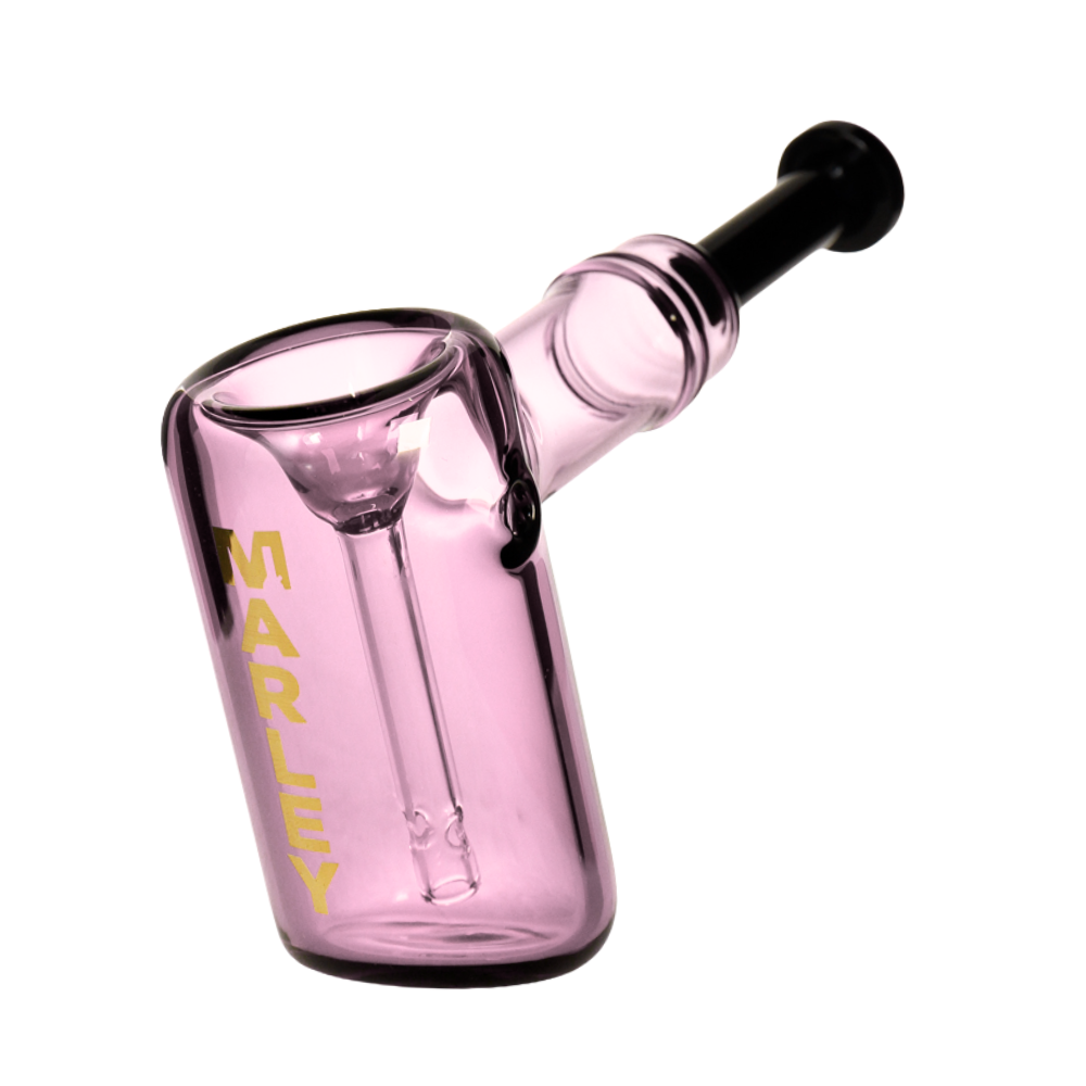 5.5" Marley Mini Barrel Glass Bubbler in Pink - Marley