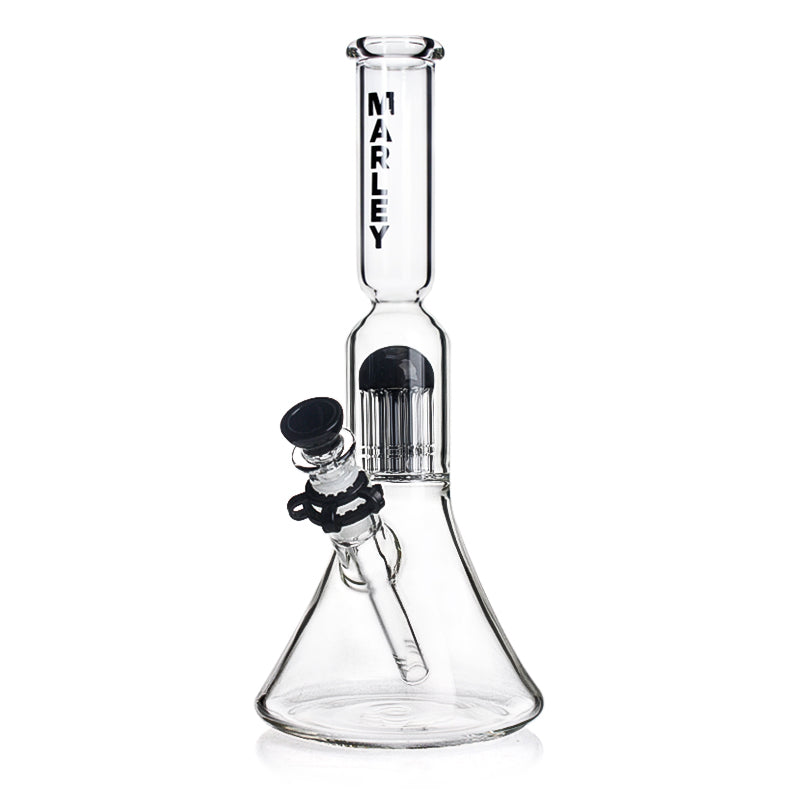 13" Marley Single Perc Ice Beaker Bong in Black - Marley