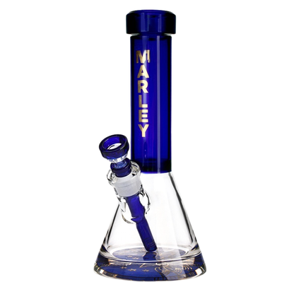 12" 9mm Midnight Aura Premium Beaker in Blue - Marley