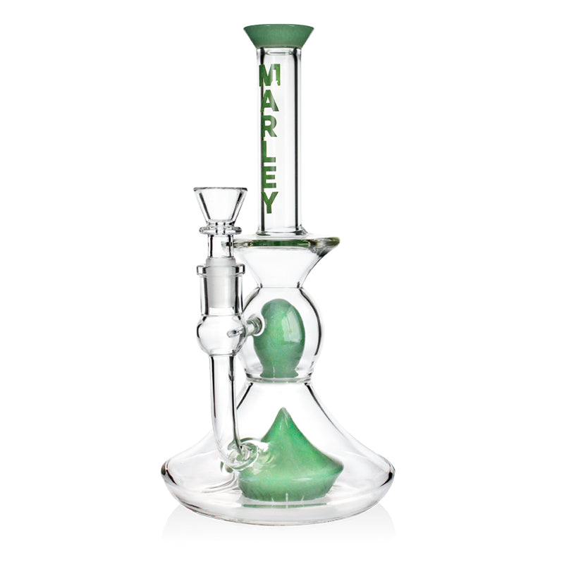 9.5" Marley Gemini Elegance Bong in Blue - Marley
