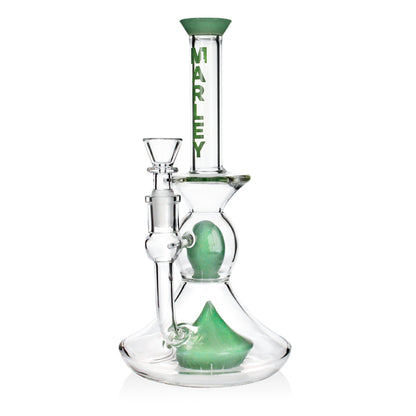 9.5" Marley Gemini Elegance Bong in Blue - Marley