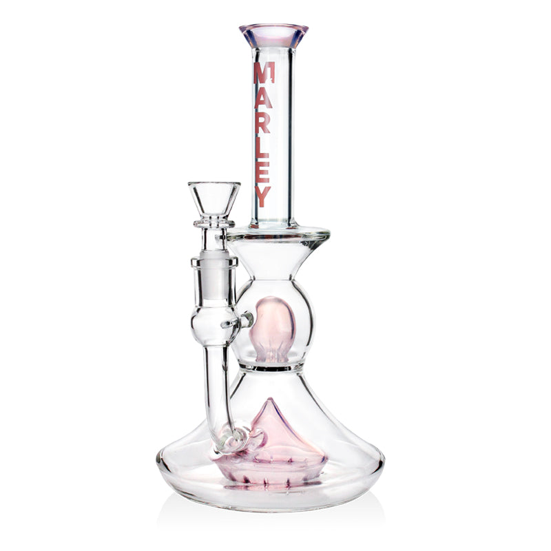 9.5" Marley Gemini Elegance Bong in Black - Marley