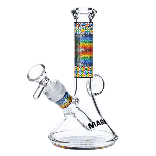 7" Marley Psychedelic Pattern Beaker Bong Set - Marley